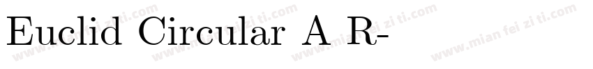 Euclid Circular A R字体转换